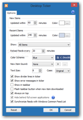 Portable Desktop Ticker screenshot 6