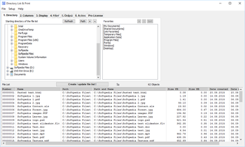 Portable Directory List & Print screenshot