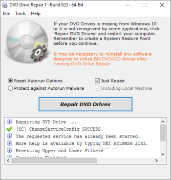 Portable DVD Drive Repair screenshot