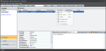 Portable Efficient Address Book screenshot