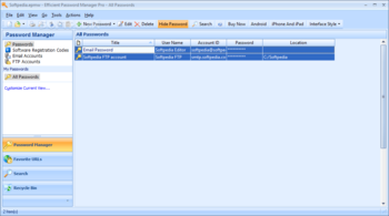Portable Efficient Password Manager Pro screenshot