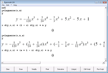 Portable Eigenmath screenshot