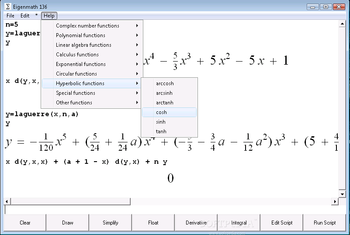 Portable Eigenmath screenshot 2