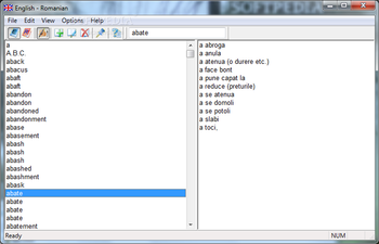 Portable English - Romanian Dictionary screenshot