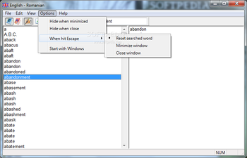 Portable English - Romanian Dictionary screenshot 4
