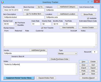 Portable Equipment Rental Tracker Plus screenshot 2