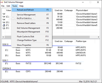 Portable Ext2 Volume Manager screenshot 4