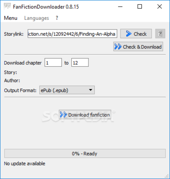 Portable FanFictionDownloader screenshot