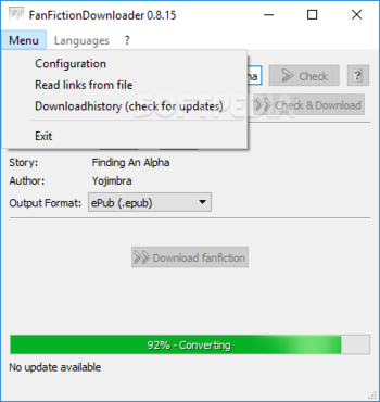 Portable FanFictionDownloader screenshot 3