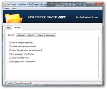 Portable Fast Folder Eraser screenshot 2