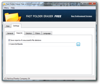 Portable Fast Folder Eraser screenshot 3