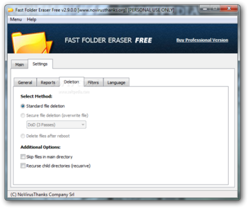 Portable Fast Folder Eraser screenshot 4
