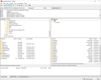 Portable FileZilla screenshot