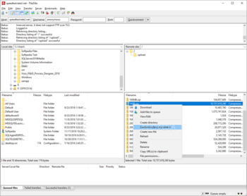 Portable FileZilla screenshot 2