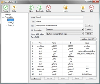 Portable Form Auto Fill screenshot