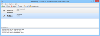 Portable Free Alarm Clock screenshot