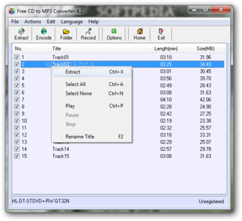 Portable Free CD to MP3 Converter screenshot 2