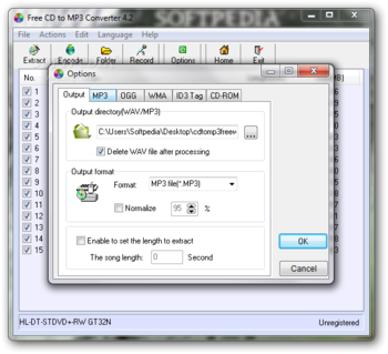 Portable Free CD to MP3 Converter screenshot 5