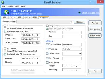 Portable Free IP Switcher screenshot