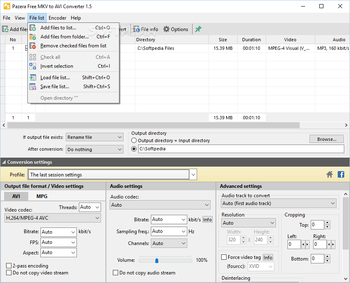 Portable Free MKV to AVI Converter screenshot 5