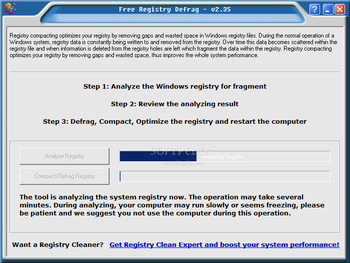 Portable Free Registry Defrag screenshot