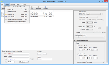 Portable Free WebM to MP3 Converter screenshot 6