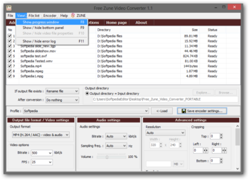 Portable Free Zune Video Converter screenshot 3