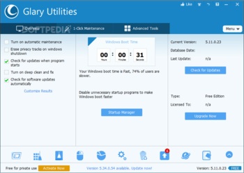 Portable Glary Utilities screenshot