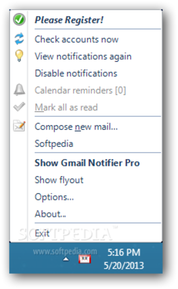 Portable Gmail Notifier Pro screenshot