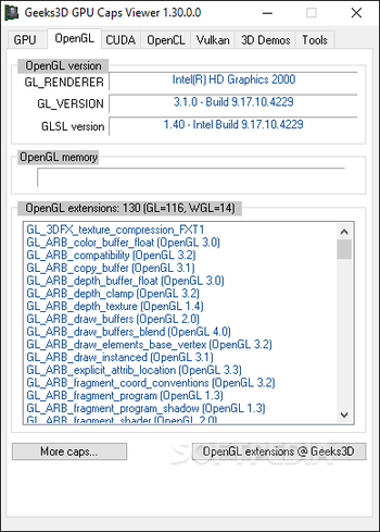 Portable GPU Caps Viewer screenshot 2