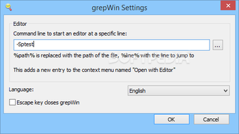 Portable grepWin screenshot 2