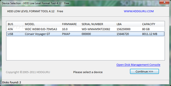 Portable HDD Low Level Format Tool screenshot