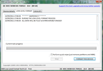 Portable HDD Low Level Format Tool screenshot 3