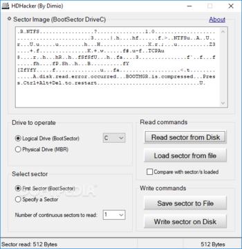 Portable HDHacker screenshot