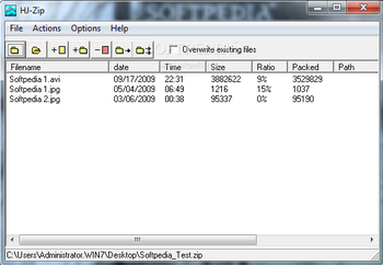 Portable HJ-Zip screenshot