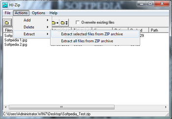 Portable HJ-Zip screenshot 3