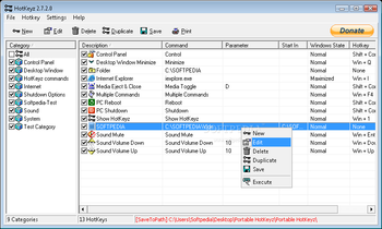 Portable HotKeyz screenshot