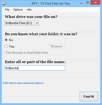 Portable IFFY - I'll Find Files for You screenshot