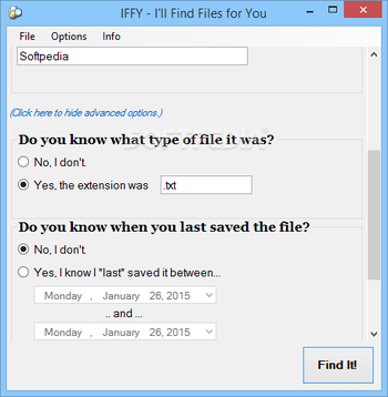 Portable IFFY - I'll Find Files for You screenshot 2