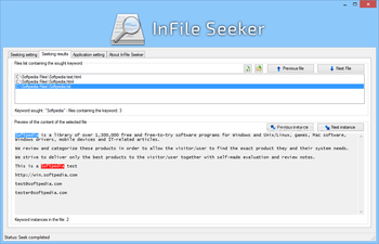 Portable InFile Seeker screenshot 2