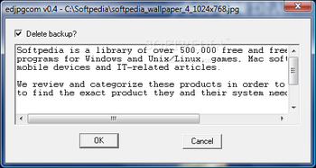Portable JPEG Comment Editor screenshot