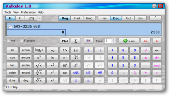 Portable Kalkules screenshot