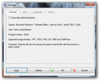 Portable Logon Screen Customizer for Windows Vista/7 screenshot 2