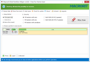 Portable Macrorit Disk Partition Wiper screenshot