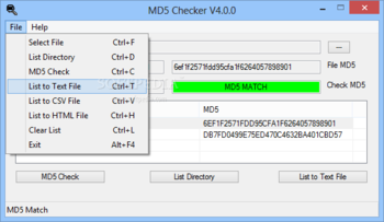 Portable MD5 Checker screenshot 2