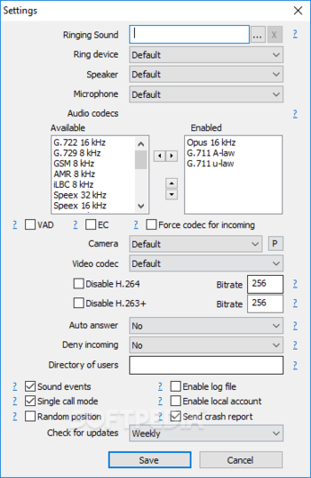Portable MicroSIP Lite screenshot 5