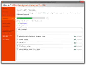 Portable Microsoft Office Configuration Analyzer Tool screenshot 3