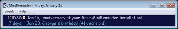 Portable MiniReminder screenshot