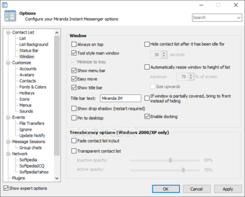 Portable Miranda IM screenshot 13