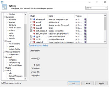 Portable Miranda IM screenshot 28